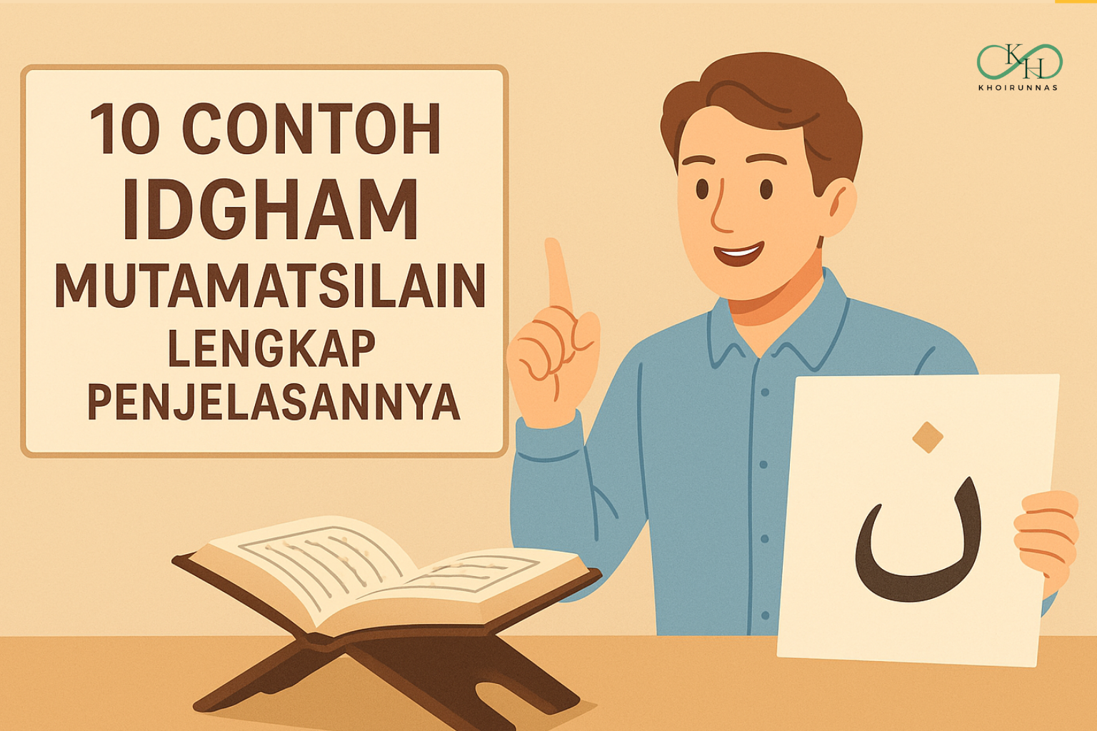 10 Contoh Idgham Mutamatsilain 